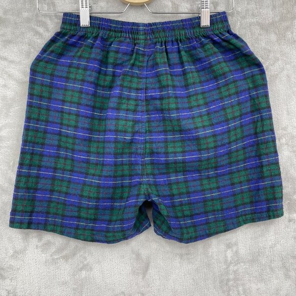 Vintage Pooh Disney Tigger Embroidered Plaid Flannel Sleep Shorts - Picture 5 of 11